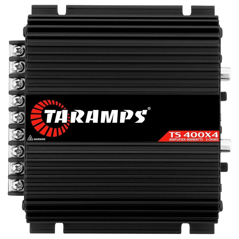 Taramp's مضخم صوت السيارة الأسود TS 400x4 - 400 واط RMS 4 قنوات فئة D، 2 أوم، إدخال مستوى عالٍ، RCA - Image 1